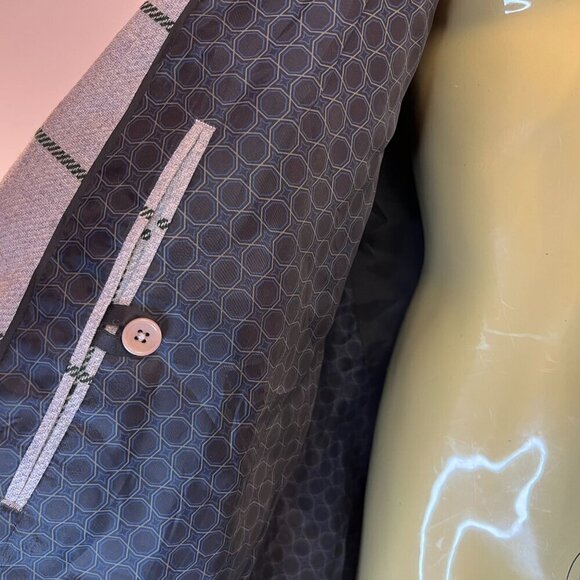 ASOS Men's Grey Green Check Suit Jacket - Size 52 Long - NWT - Picture 4 of 5